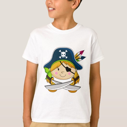 Cute Girl Pirate T-Shirt (Voorkant)