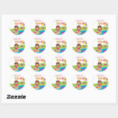 Cute Girl Pool Party Birthday Sticker (Vel)