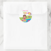 Cute Girl Pool Party Birthday Sticker (Tas)