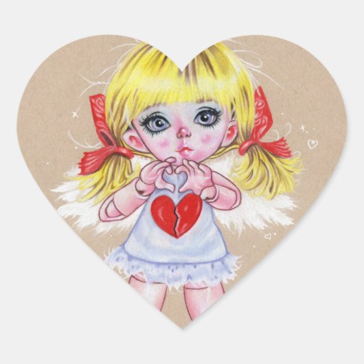Cute girl pop om stickers (Voorkant)