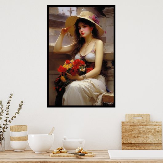 Cute Girl Poster (Keuken)