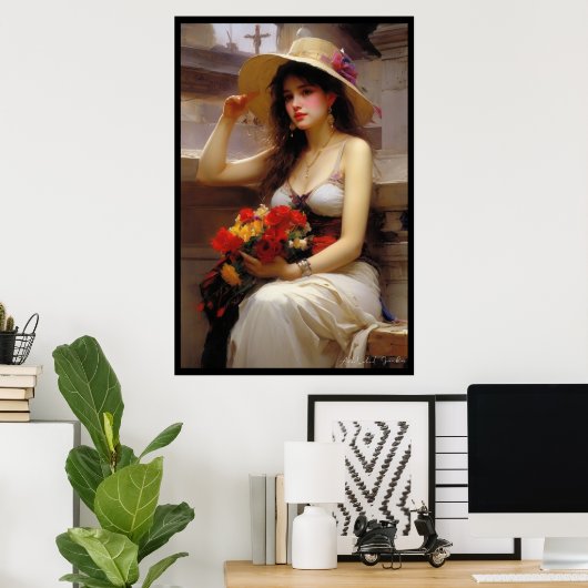 Cute Girl Poster (Thuiskantoor)