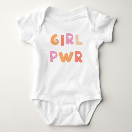 Cute Girl Power Baby Bodysuit (Voorkant)