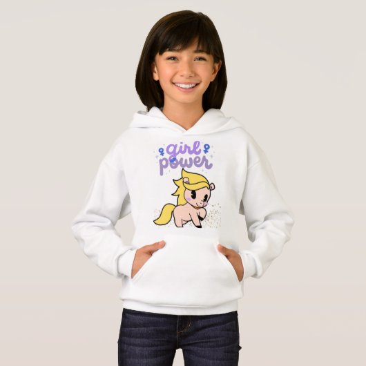 Cute girl Power Hoodies (Voorkant volledig)