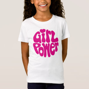 Cute Girl Power met hart T-shirt