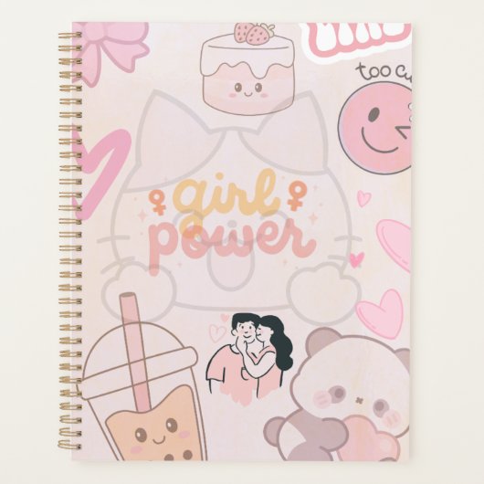 Cute Girl Power Planner  (Voorkant)