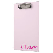 Cute Girl Power Soft Baby Pink Clipboard  Klembord (Links)