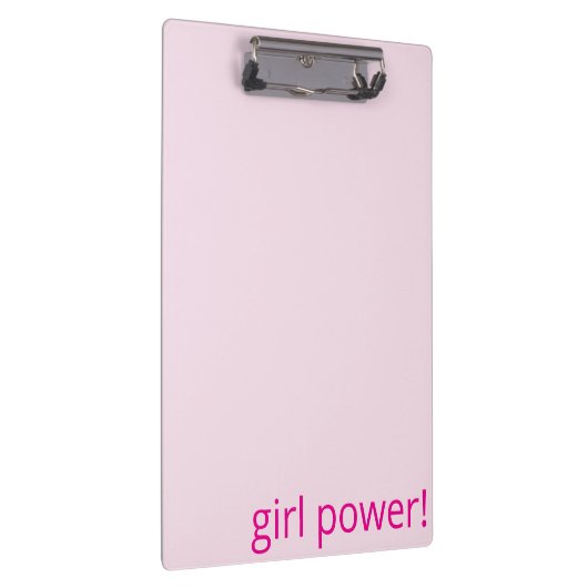 Cute Girl Power Soft Baby Pink Clipboard  Klembord (Rechts)
