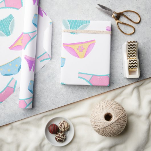Cute Girl Power Underwear Girly Cadeaupapier (Crafts)