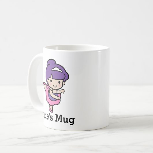 Cute girl Prima Ballerina Koffiemok (Voorkant links)