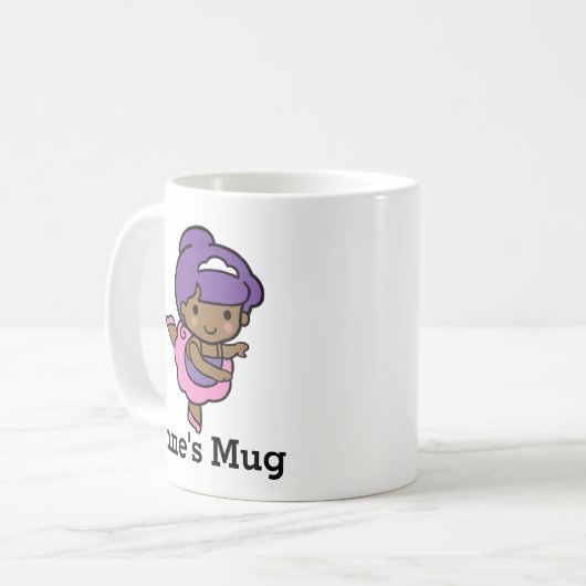 Cute girl Prima Ballerina Koffiemok (Voorkant links)