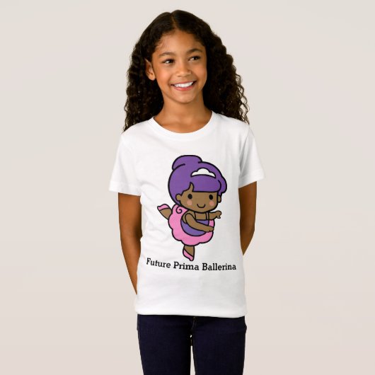 Cute girl Prima Ballerina T-shirt (Voorkant volledig)