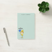 Cute Girl Rainy Windy Day Graphic Personalize Post-it® Notes (Kantoor)