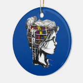 Cute Girl Reading Book Lover Keramisch Ornament (Links)