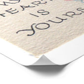 Cute girl retro  Valentijn poster (Hoek)