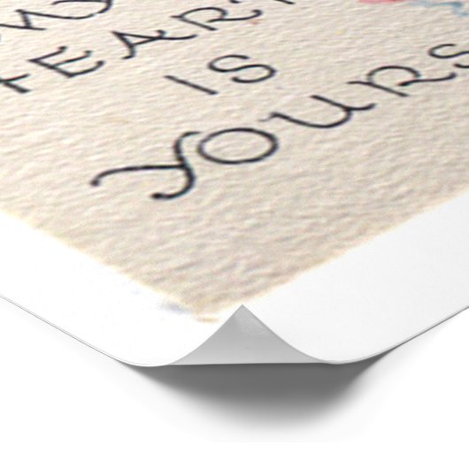 Cute girl retro  Valentijn poster (Hoek)