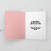 Cute girl riding bicycle daughter birthday wishes kaart (Binnen)