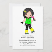 Cute Girl Rock Star Birthday Party Kaart (Voorkant)