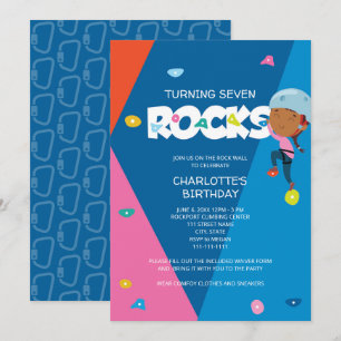 Cute Girl Rock tijdens de Birthday Invitation Kaart
