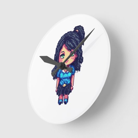 Cute girl ronde klok (Hoek)