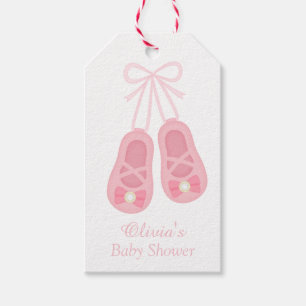 Cute Girl Shoes Ballerina Baby shower Labels Cadeaulabel
