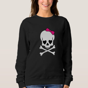 Cute Girl Skull Crossbones Pirate Premium Trui