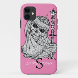 CUTE GIRL SKULL CROWN PINK Hoesje-Mate iPhone CASE