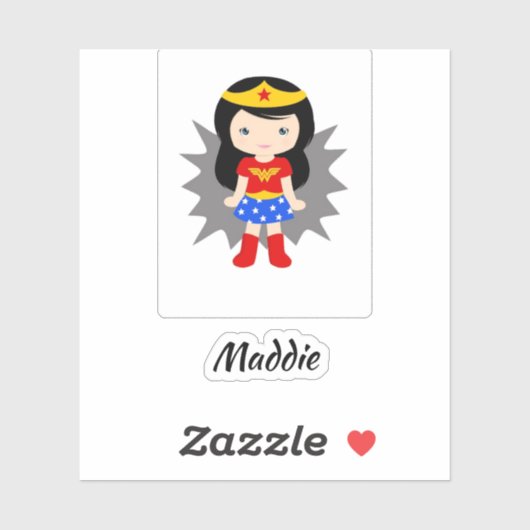 Cute Girl Superheld Sticker (Vel)