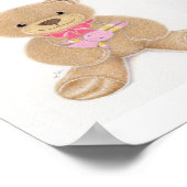 Cute Girl Teddy Bear Nursery Art Print (Hoek)