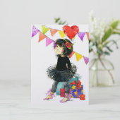 Cute Girl-uitnodigingen Kaart (Staand voorkant)