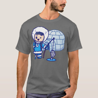Cute Girl Vist in Cartoon met palen T-shirt
