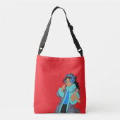 Cute Girl Wearing Headphone Headset Tote Bag (Achterkant)