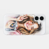 Cute girl with camera phone case iPhone 16 hoesje (Achterkant horizontaal)