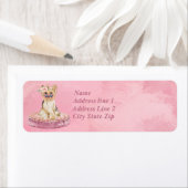 Cute Girl Yorkie met Rozen en zondbrillen van het Etiket (Insitu)