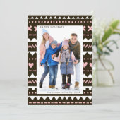 Cute Girlish Pattern Prettige feestdagen Foto Feestdagenkaart (Staand voorkant)