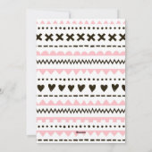 Cute Girlish Pattern Prettige feestdagen Foto Feestdagenkaart (Achterkant)