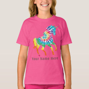 Cute Girls, aangepaste naam Dansend stropdas-dye U T-shirt