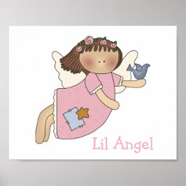 Cute Girls Angel Print
