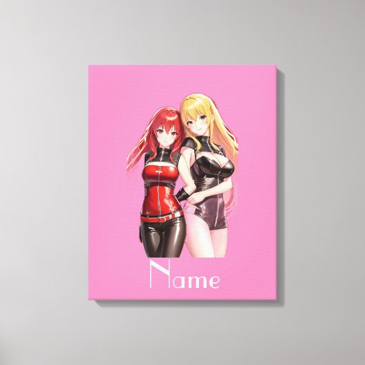 Cute Girls Anime Thunder_Cove Canvas Afdruk (Voorkant)