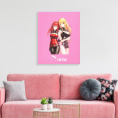 Cute Girls Anime Thunder_Cove Canvas Afdruk (Insitu (Woonkamer))