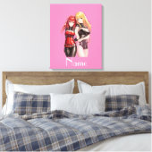 Cute Girls Anime Thunder_Cove Canvas Afdruk (Insitu (Slaapkamer))