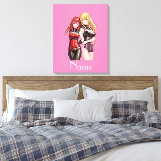 Cute Girls Anime Thunder_Cove Canvas Afdruk (Insitu (Slaapkamer))