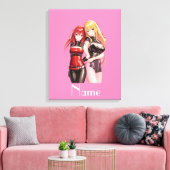 Cute Girls Anime Thunder_Cove Canvas Afdruk (Insitu (Woonkamer))