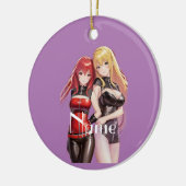 Cute Girls Anime Thunder_Cove Keramisch Ornament (Links)