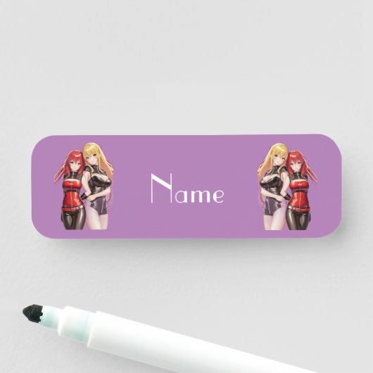 Cute Girls Anime Thunder_Cove Naamplaatje (In situ)