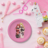 Cute Girls Anime Thunder_Cove Papieren Bordje (Feest)