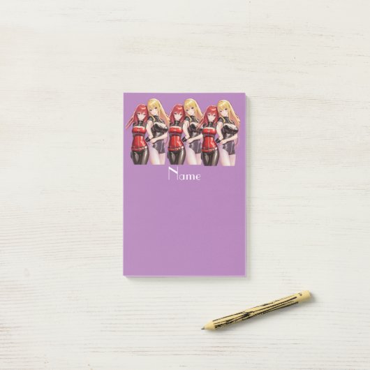 Cute Girls Anime Thunder_Cove Post-it® Notes (Op bureau)
