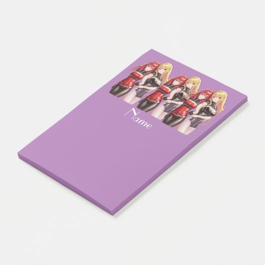 Cute Girls Anime Thunder_Cove Post-it® Notes (Schuin)