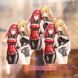 Cute Girls Anime Thunder_Cove Raamsticker
