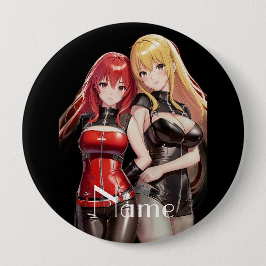 Cute Girls Anime Thunder_Cove Ronde Button 4,0 Cm (Voorkant)